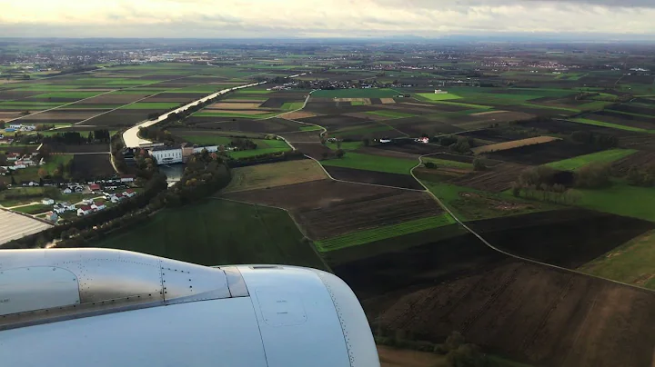 Landing at Munich Airport (MUC), Bavaria Germany - 4K