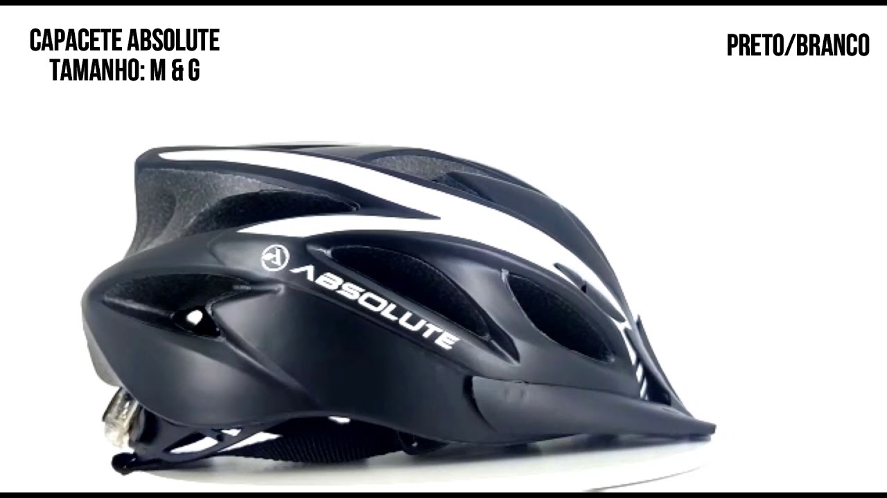 Capacete Absolute Nero Preto/Branco - YouTube