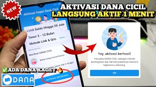 Cara Aktifkan Dana Cicil Supaya Bisa Pinjam Uang Di Dana Langsung Cair | Cara Memunculkan Dana Cicil
