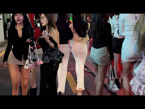 4K 시원한 가을에 압구정 거리의 패션은 시원하네요 오늘도 함께 걸어주세요 압구정 서울 한국