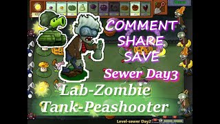 PvZ  Plants vs. Zombies [Self-made map] Sewer-Day 3