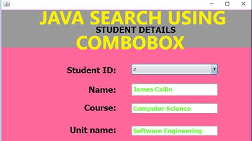 Java Search with ComboBox and MySQL Database | Search Using JComboBox