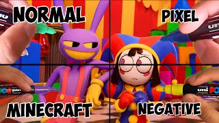 Drawing Jax and Pomni in 6 UNIQUE STYLES 😳 | The Amazing Digital Circus 🎪 | Janali Artist