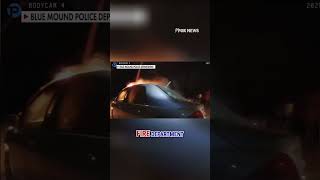 WATCH: Hero officers pull driver from burning car #shorts