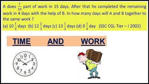 A does 7/10 part of work in 15 days. After that he completed the remaining work in 4 days with the