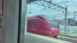 2026/08/02 9029M E653系U-107編成 ハマナス色長岡花火団臨を深谷駅で追い抜き