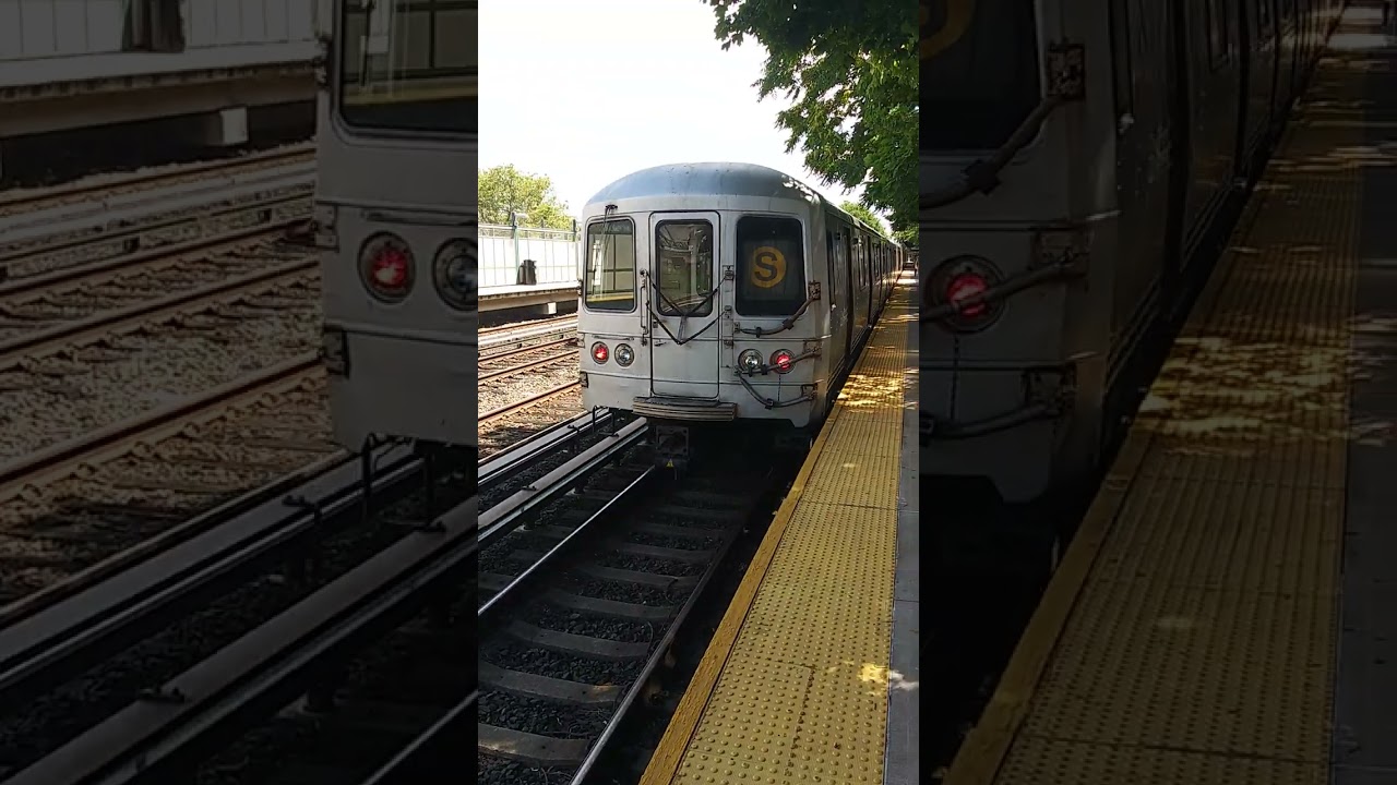 Coney Island Bound R46 Yellow S train entering and leaving Avenue U