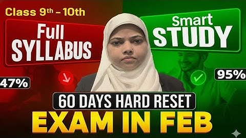 60 Days Hard Reset 🔥 Topper’s Secret Study Plan Revealed | Exam in FEB|HafsaClasses 