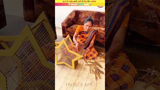 मां ने पड़ोस वाली आंटी को लैंप बनाई 👑~toy/woodworkingartskill Handcraft#youtubeshort #youtubeindia