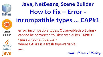Error - Incompatible Types - ObservableList(String) cannot be converted to ObservableList(CAP#1)