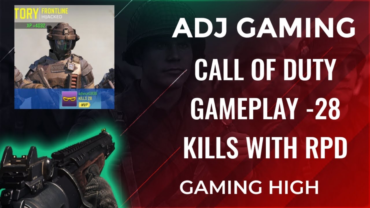 28 Kill Cod Call of Duty gameplay With RPD 28 kills - YouTube