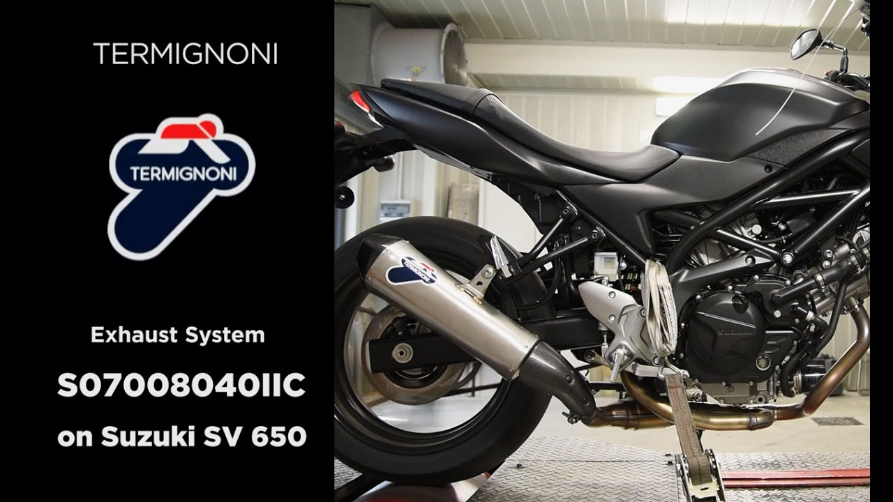 Termignoni - Suzuki SV 650 - Dyno Test Bench - YouTube