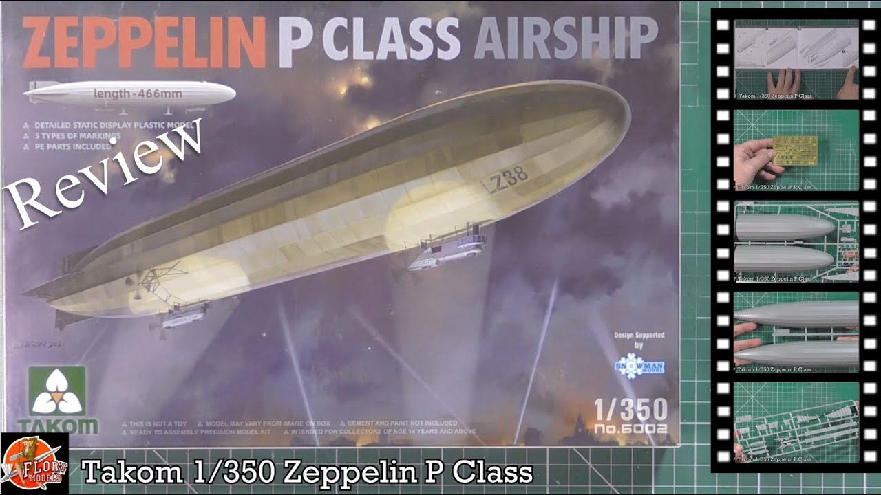 Takom 6002 1/350 ZEPPELIN P CLASS AIRSHIP Model Kit