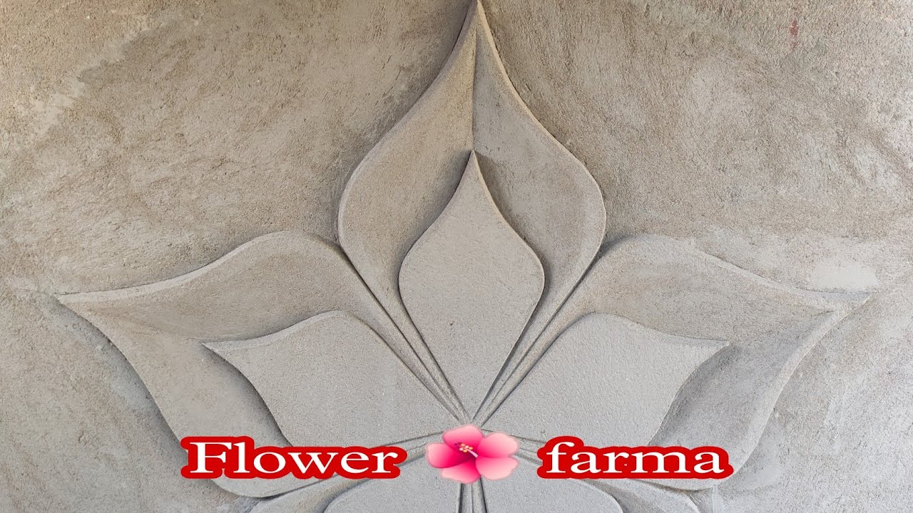 Flower 🌺 Farma Wall flower design byRakesh babu YouTube