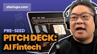 Pitch Deck Review: PRE-SEED AI FINTECH Raising $750K - @edkang99 with Startups.com