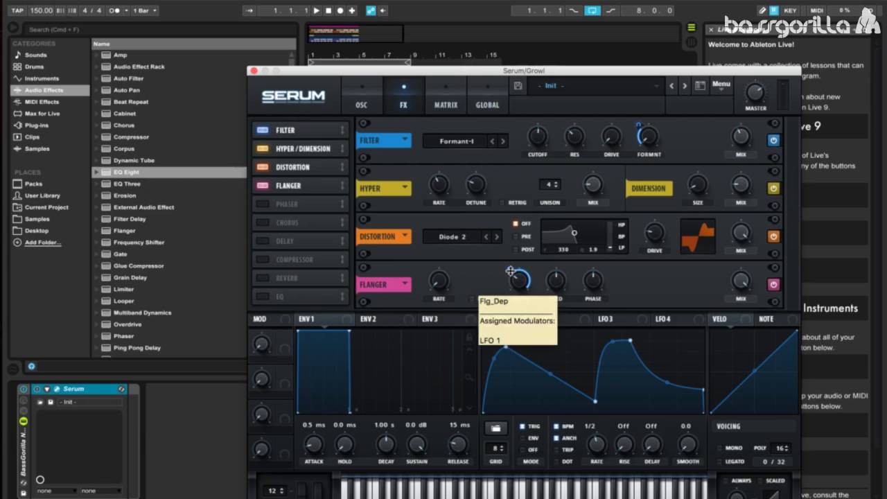 Serum Tutorial Super Growl Bass In Ableton Live YouTube