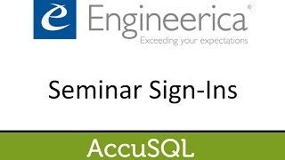 Seminar Sign-Ins - Accu2016 Video Learning