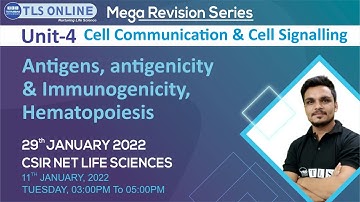 Immunogenicity, Hematopoiesis | Immunology | CSIR NET Life Sciences | Ashutosh Tiwari |