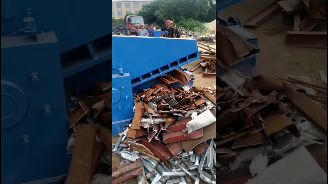 Scrap metal shear machine