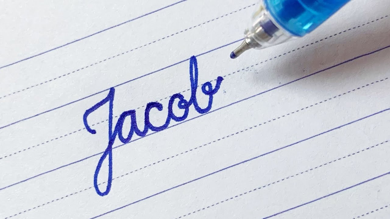 Jacob" Beautiful name in Cursive handwriting  i Write #Shorts