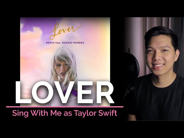 Lover (remix) (Male Part Only - Karaoke) - Taylor Swift ft. Shawn Mendes class=
