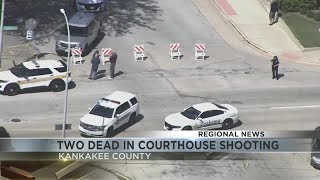 UPDATE: 2 dead, 1 hurt in shooting outside Kankakee courthouse