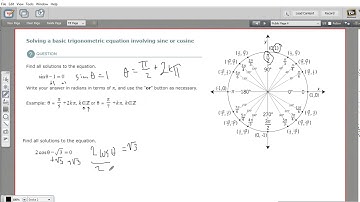 Solving a basic trigonometric equation involving sine or cosine