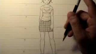 How To Draw Manga Female Body Proportions [HTD Video #12]