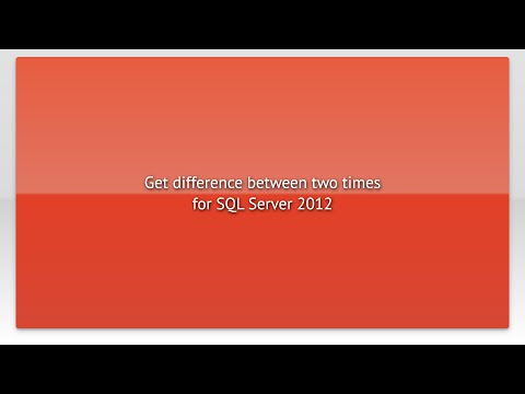 Get difference between two times for SQL Server 2012