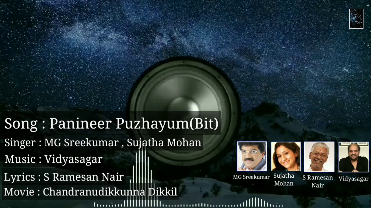 Panineer Puzhayum (Bit) | MG Sreekumar, Sujatha Mohan | Vidyasagar | S Ramesan Nair |