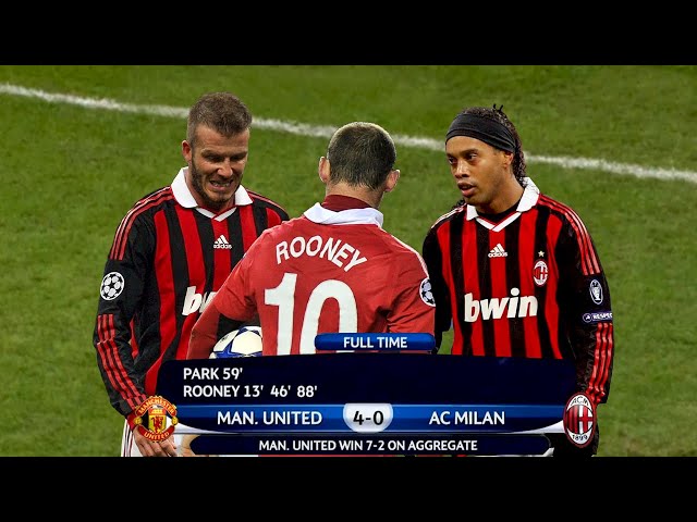 Ronaldinho and David Beckham will never forget Wayne Rooney's performance in this match class=