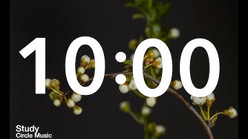 10 Minute timer / countdown - beep every minute /beautiful background/ Study circle music