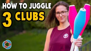 Learn to JUGGLE 3 CLUBS /PINS - Beginner Tutorial