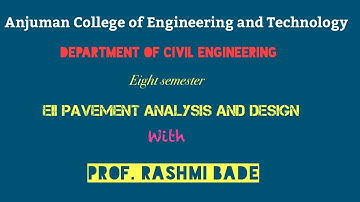 Pavement Analysis & Design, Unit 1