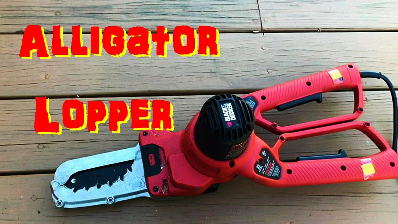 Alligator Chainsaw Lopper Blade Replace and First Time Using - Black+ Decker  6 Electric 