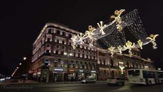 Walking Streets: Saint Petersburg, Russia, Nevsky Prospect. New Year's Eve. 1