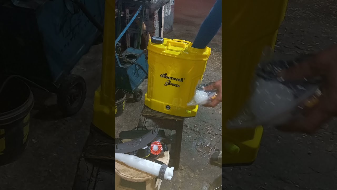 تجميع رشاشه شحن بطاريه وتجربه بالمياه