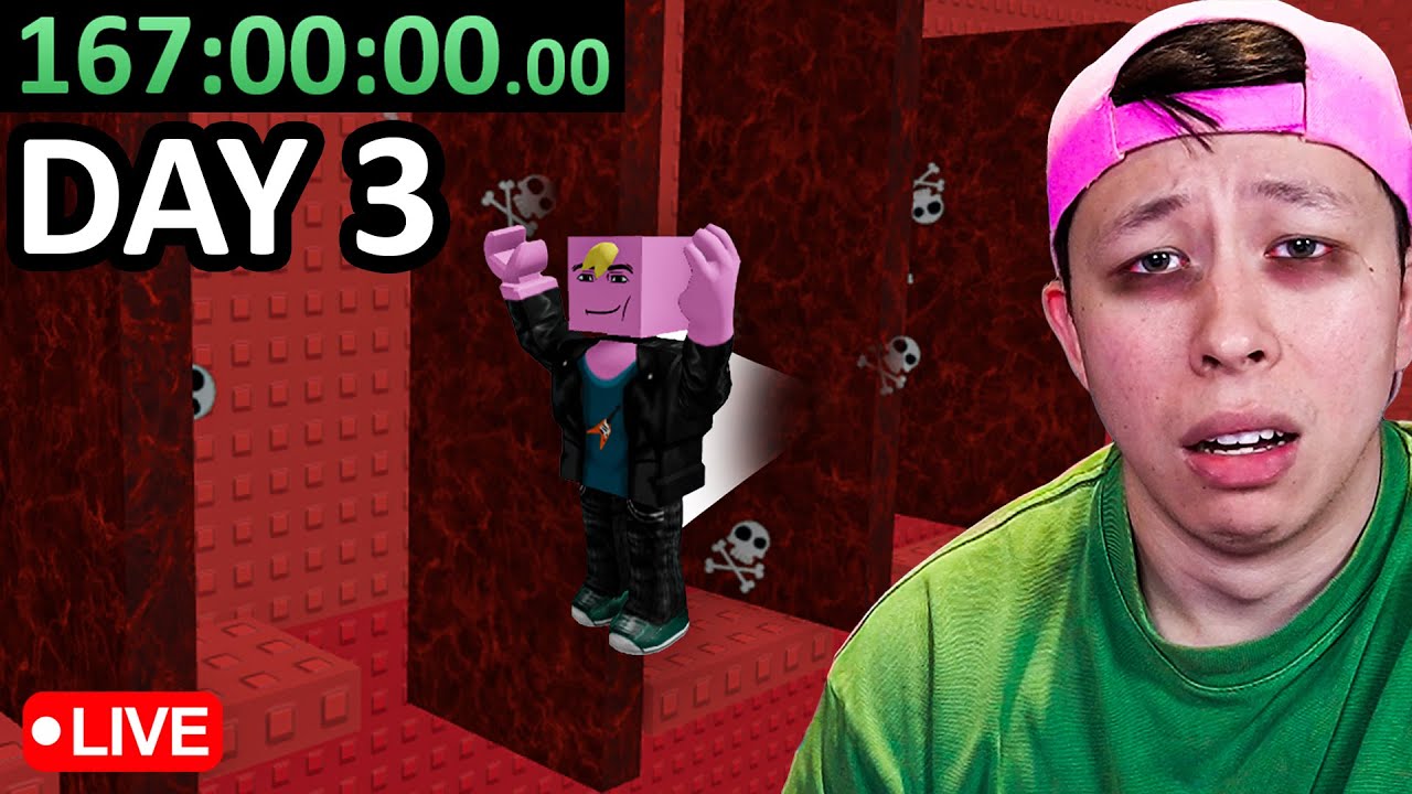 Obby 3 Robux 167 hours STRAIGHT of ROBLOX OBBY... (DAY 3) - YouTube