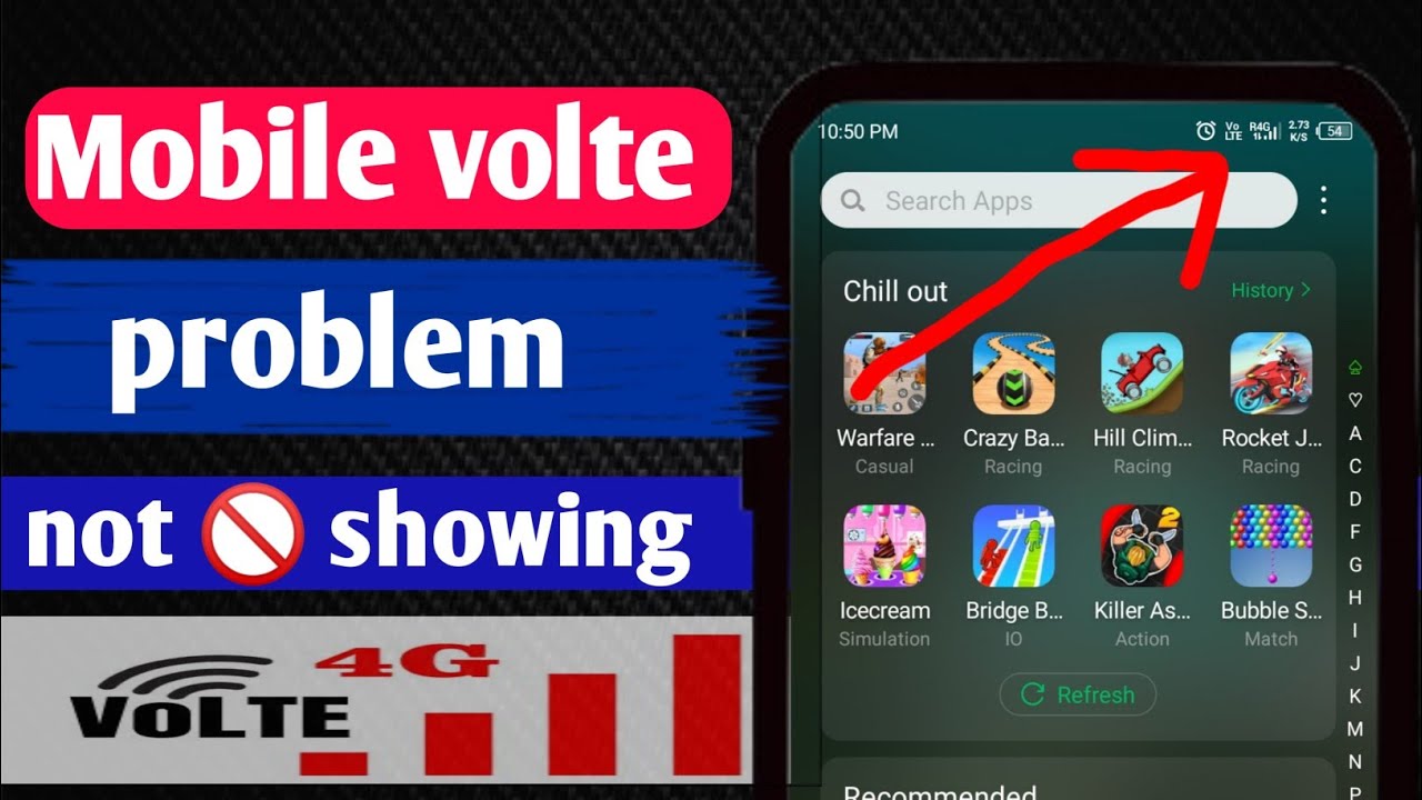 mobile volte problem not showing