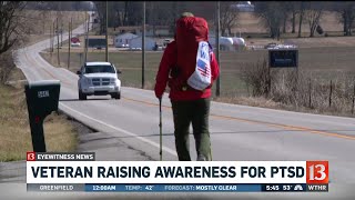 Veteran walks across America to raise awareness for PTSD