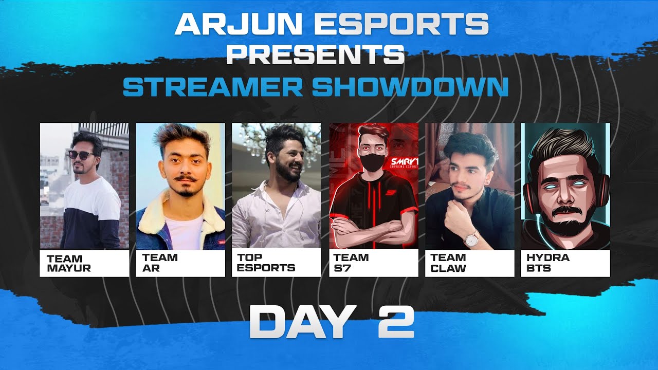 ARJUN ESPORTS | STREAMER SHOWDOWN | GRAND FINALE DAY - 2  | 10K  PRIZEPOOL |