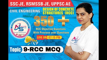 RCC MCQs || 350+ RCC Objective Questions with Previous Questions || SSC-JE/ RSMSSB-JE/ UPPSC-AE