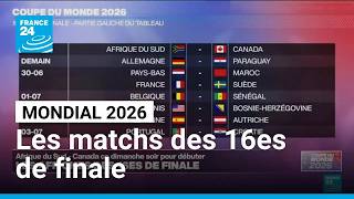 Mondial 2026 : le point sur les matchs des 16es de finale • FRANCE 24