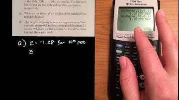 Finding Percentiles in TI84