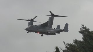 オスプレイ、滋賀で訓練 国内初の日米共同実施