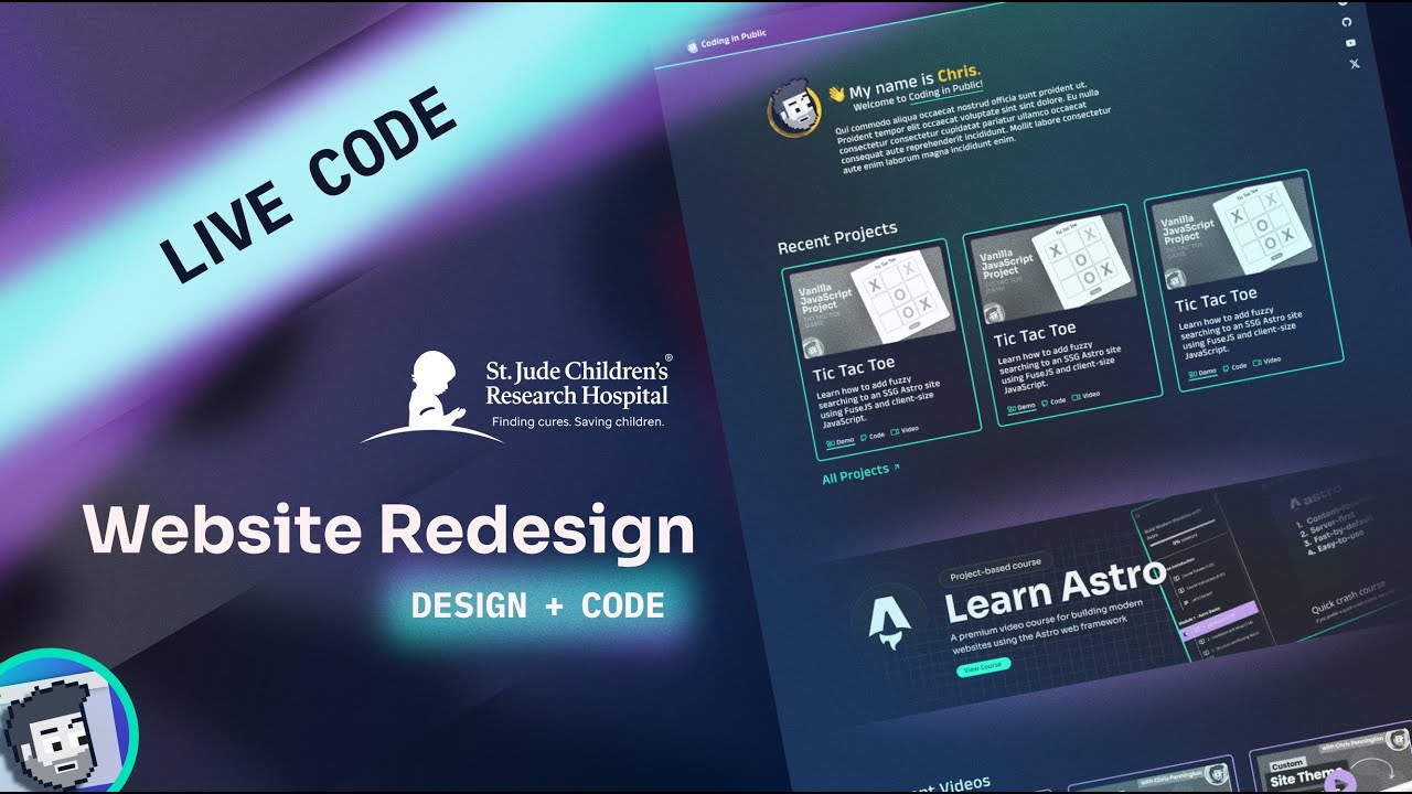 Live Code: Website Redesign (Design and Code) - YouTube
