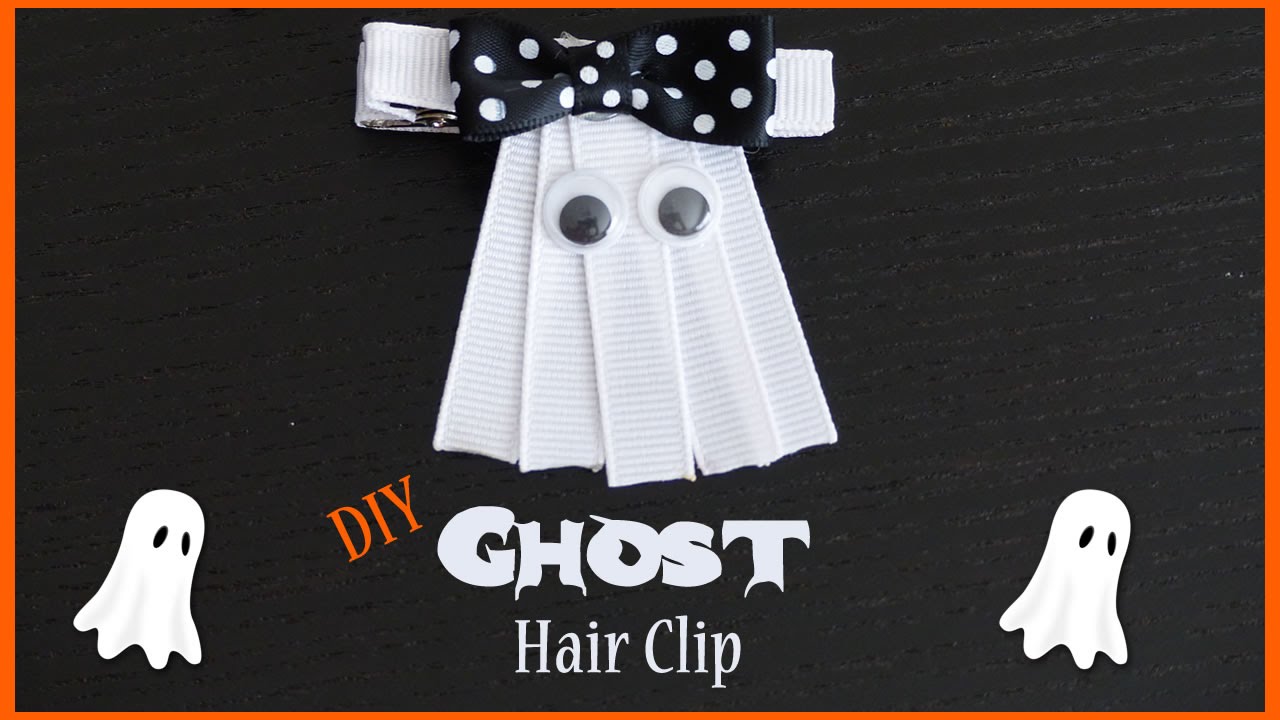 How To Make A Ghost Hair Bow  DIY Halloween Hair Bow Idea 