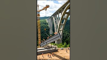 Extreme Crane Lift 😱 Mega Bridge Construction in Action!