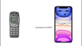 Story status wa lucu, ngakak, percakapan hp nokia jadul dan android 😂😂