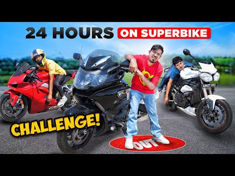 24 Hours Challenge on Superbike | अब हम 24 घंटे इस से नीचे नहीं उतर सकते😱